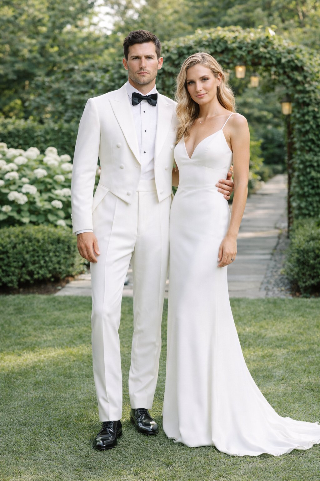 Classic Fit White Long Tail Tuxedo for Men