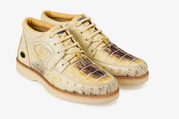 Wild West Caiman & Ostrich Skin Boots for Men