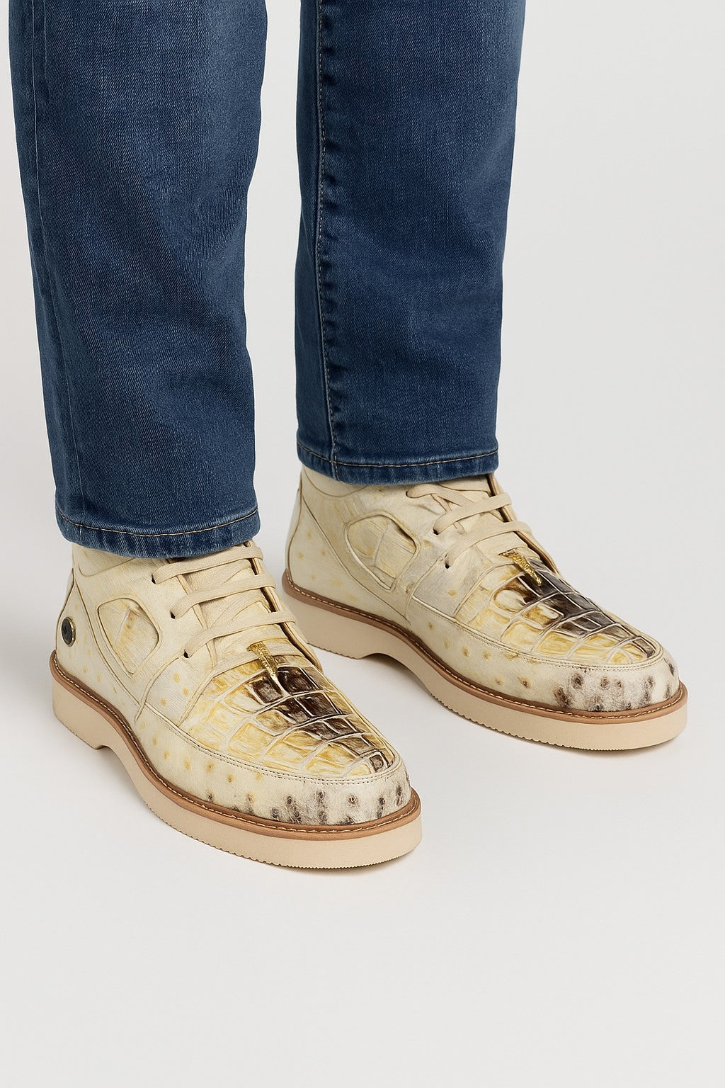 Wild West Caiman & Ostrich Skin Boots for Men