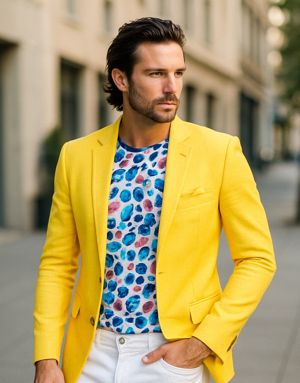 Men's Yellow Blazer Sport Coat