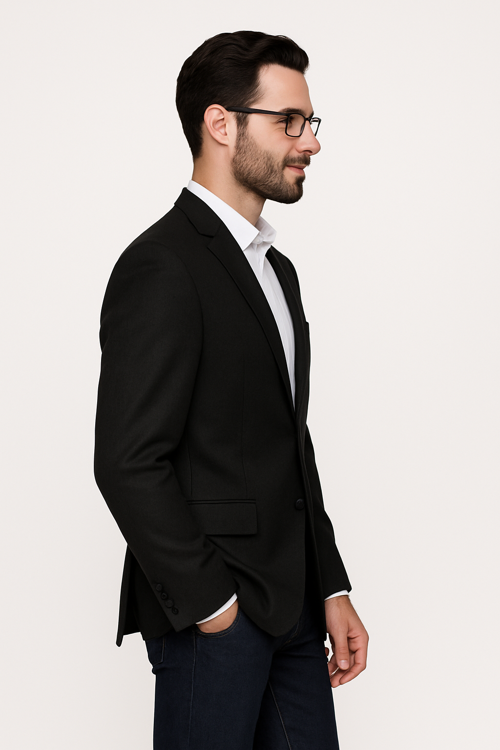 Men's Summer Linen Light Weight Blazer ~ Sport coat ~ Jacket Black