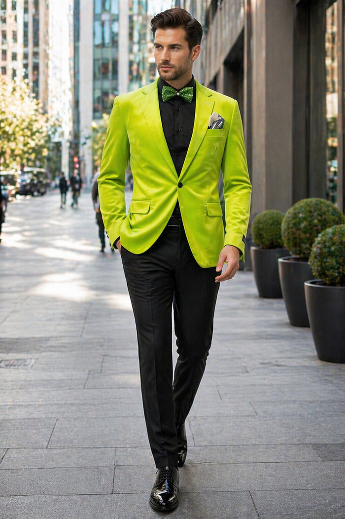 Men's Neon Green ~ Bright Lime Green Blazer ~ Sport Coat