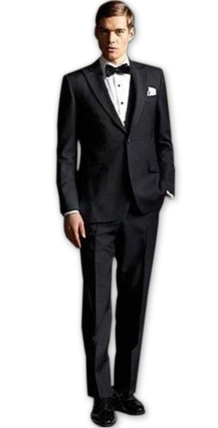 Men's Black high fashion Two Buttons suit