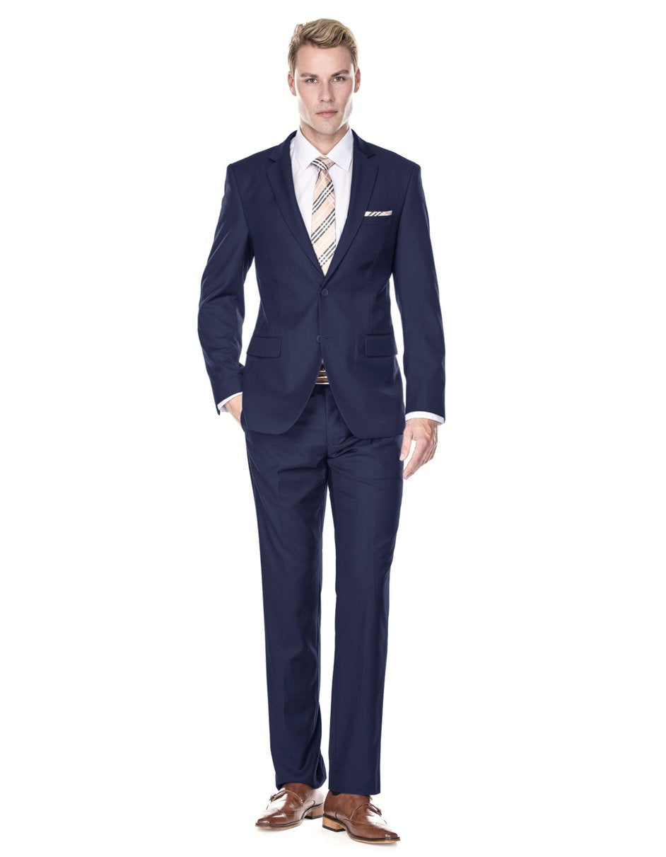 Modern Fit Two-Button Navy Suit for Men