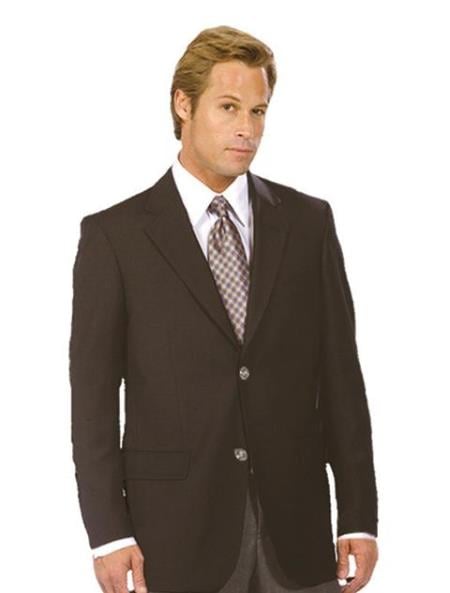 Men's Black Authentic Tiglio Brand Solid Suit- High End Suits - High Quality Suits
