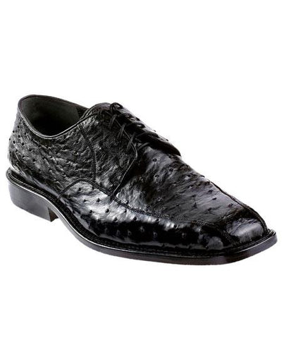 Men's Black Genuine Ostrich Los Altos Oxfords Style Dress Shoes Mens Ostrich Skin Shoes