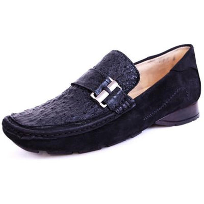 Zapato Avestruz Negro Authentic Genuine Skin Italian Tennis Dress Sneaker Shoes