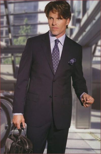 Authentic Tiglio Brand Real With Tags Cheap Priced Business Suits Clearance Sale Flat Front Black - High End Suits - High Quality Suits