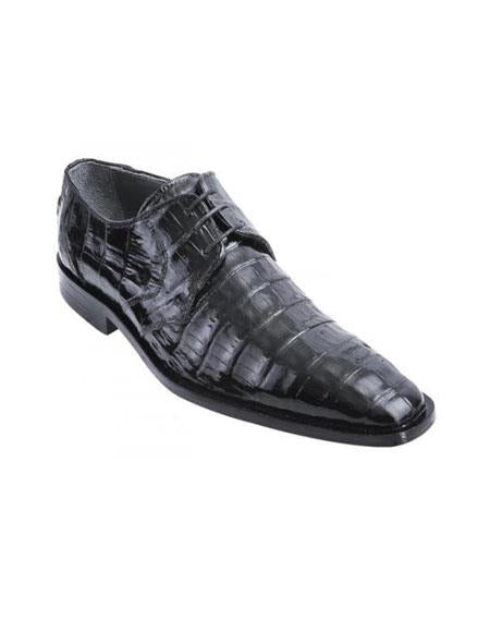 Los Altos Black Genuine All-Over Crocodile ~ World Best Alligator ~ Gator Skin Belly Shoes