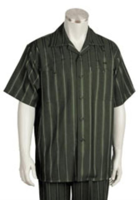 Mens Walking Suit Men's Short Sleeve 2piece Two Piece Mens Walking Outfit Pant Sets Leisure Casual Suit For Sale