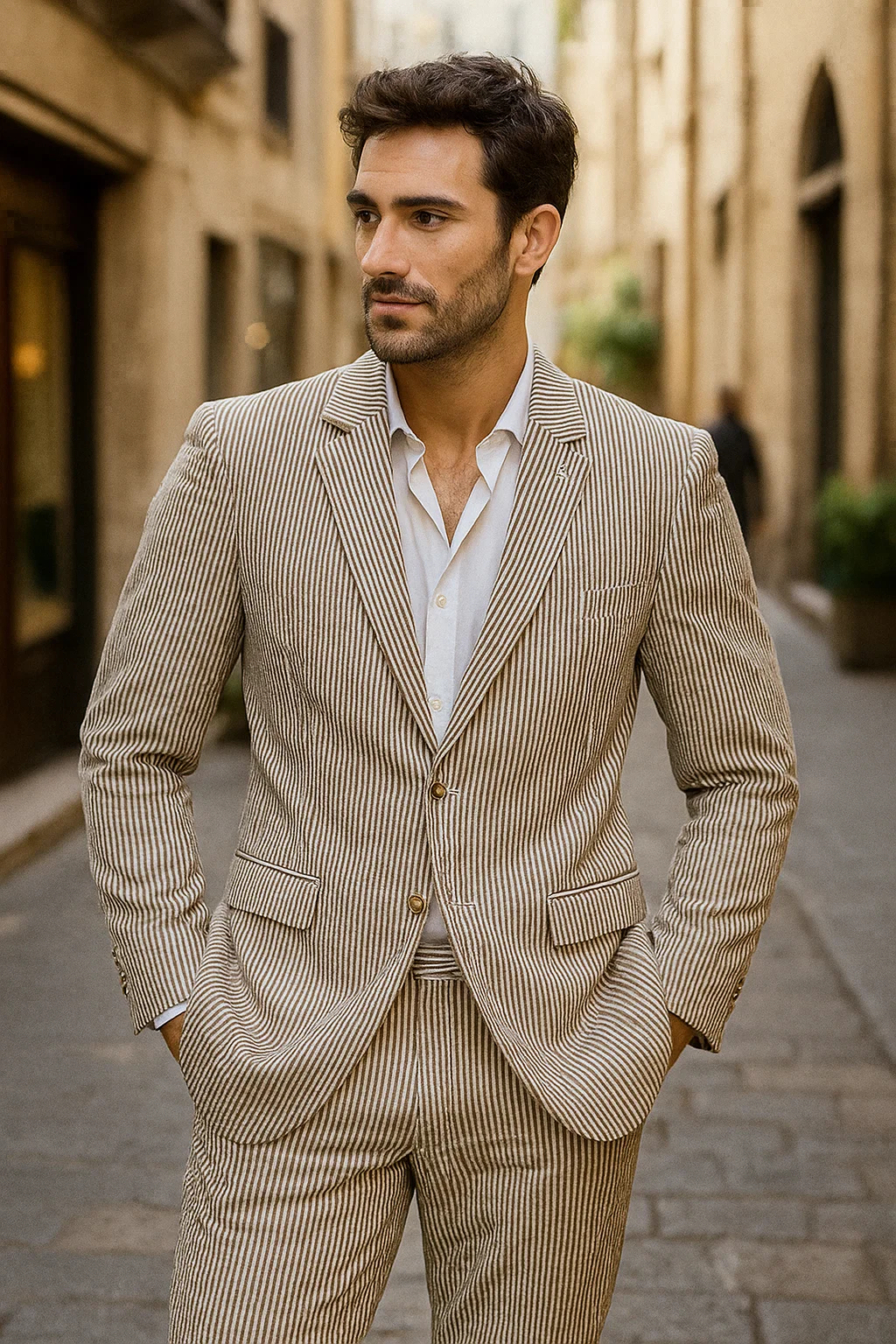 Mens-Black-White-Modern-Fit-Suit