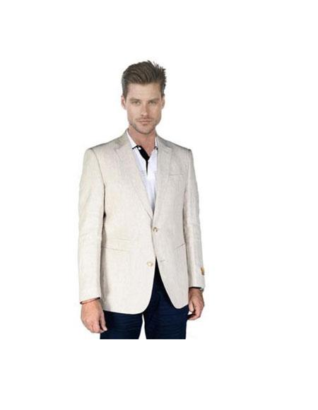 Men's Sand ~ Natural ~ Beige ~ Khaki ~ Tan Linen Blazer Sport Coat Jacket