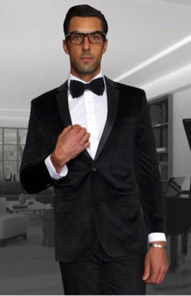 Men Black Discounted Men's blazer Sportcoat Velvet Fabric on Sale