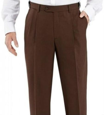 Men's Brown Winthrop and Chruch Wool Pleated