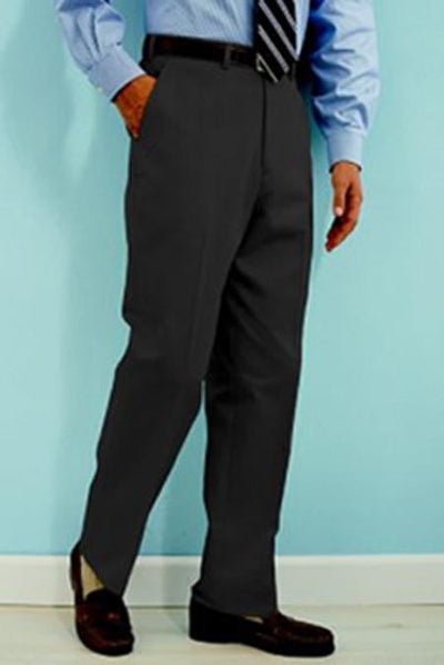 PA100 Charcoal premier quality italian fabric Flat Front Men's Dress Pants Hand Made Relax Fit - Cheap Priced Dress Slacks For Men On Sale