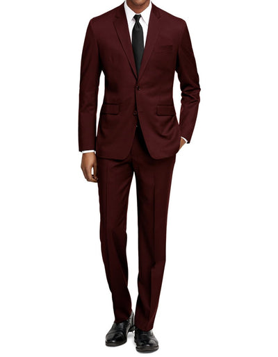 Burgundy Slim Fit Suit for Men by Mensitaly