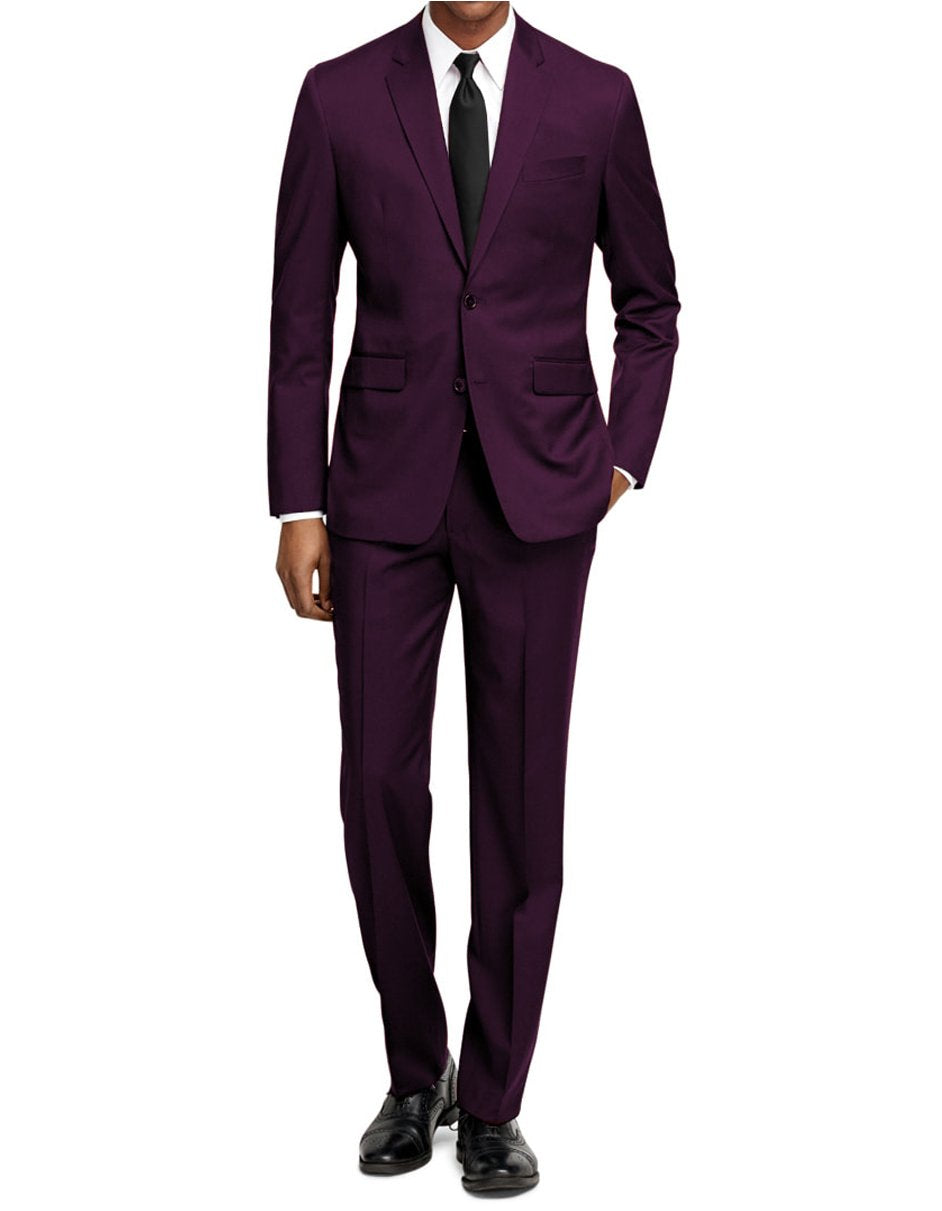 Men's Slim Plum Suit by Braveman