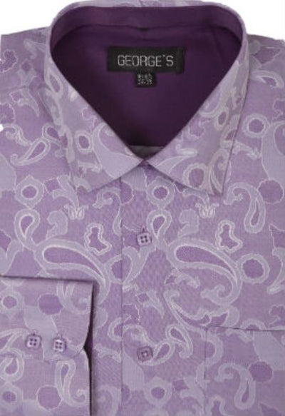 Purple comfortable with quality cotton George Cotton Shirt