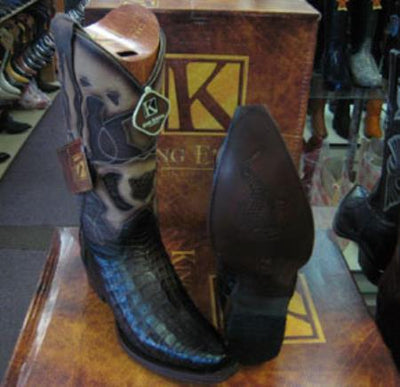 Mens Genunie Crocodile King Exotic Boots Cowboy Style By los altos botas For Sale Snip Toe Western Cowboy Brown Dress Cowboy Boot Cheap Priced For Sale Online
