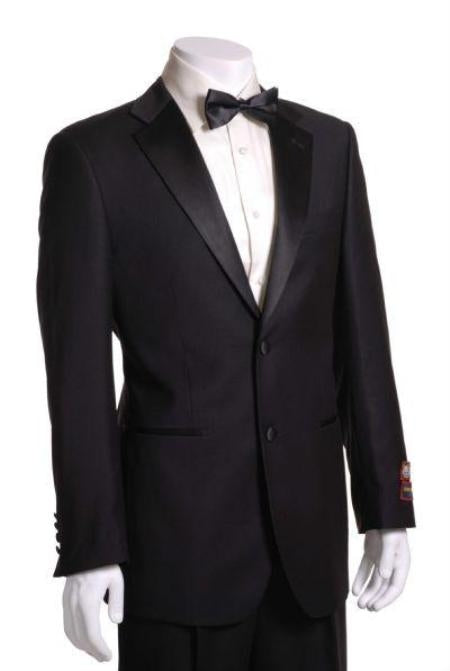Flat Front Pants Tuxedo Black