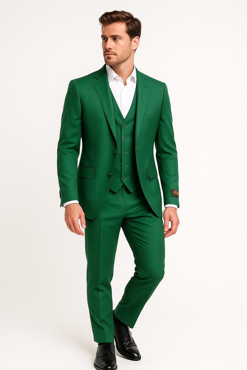 Men’s Emerald Green Slim Fit 3-Piece Suit