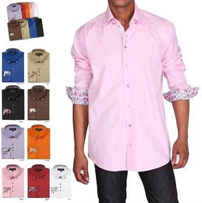 Stylish Button-down collar Fashion Formal Multi-color Men's Dress Shirt
