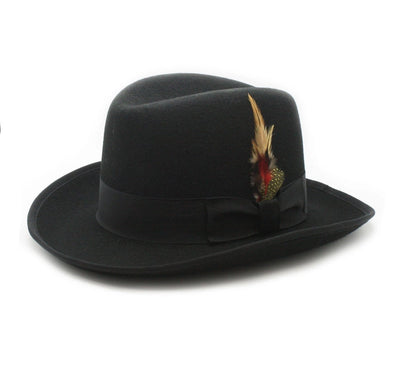Mens Gangster Godfather Hat Black
