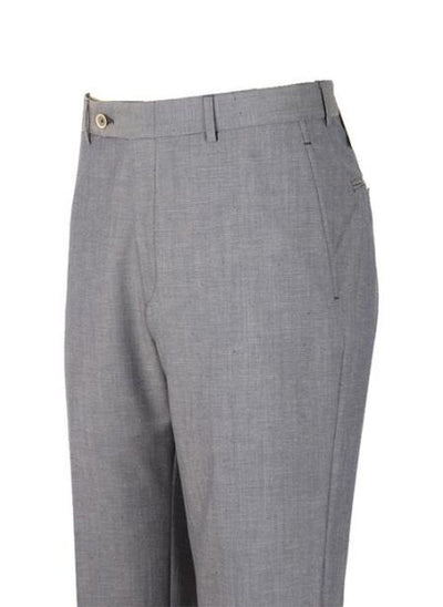 Gray Super 110's Wool Dress Pants unhemmed unfinished bottom