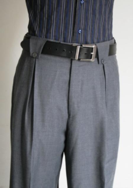 Slacks Grey unhemmed unfinished bottom