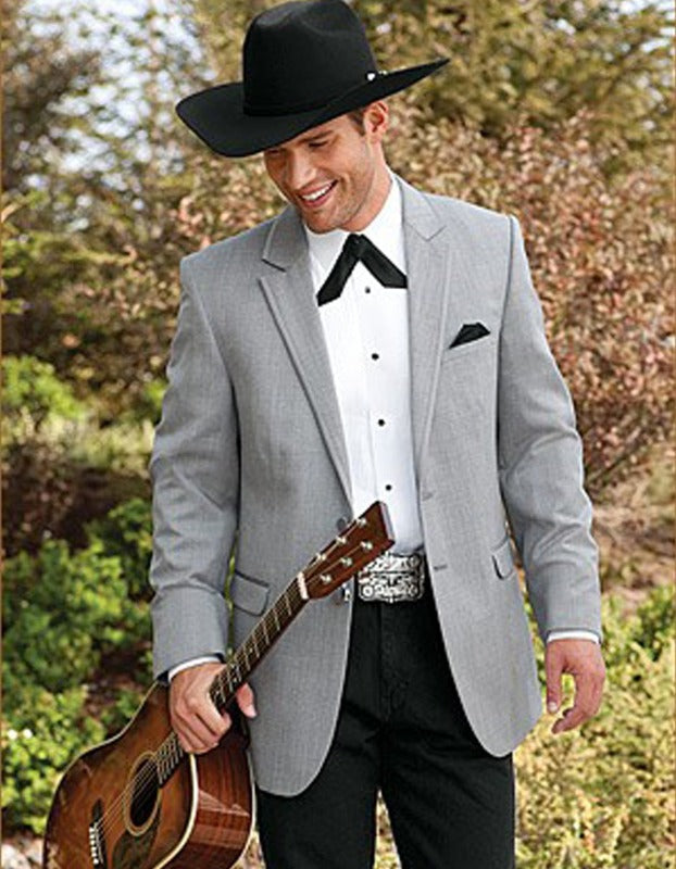 2 Button Cowboy Dinner Jacket - Grey