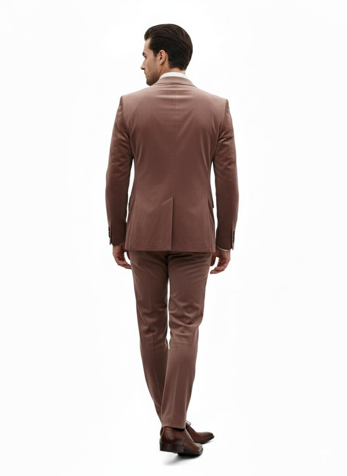 Mauve Velvet Ultra Slim Suit for Men