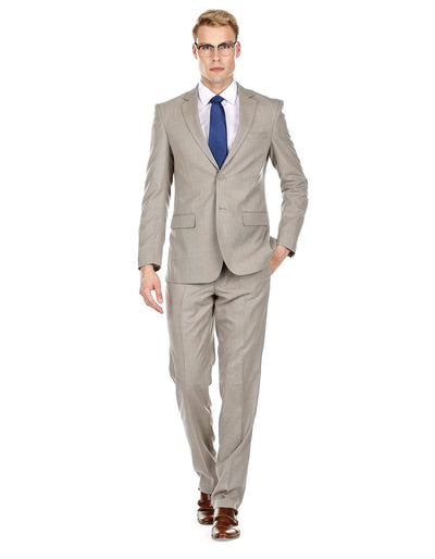 Men’s Modern Fit Summer Wedding Suit - Taupe