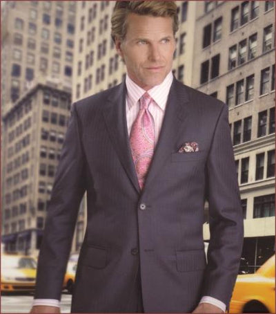 Authentic Tiglio Brand Real With Tags Cheap Priced Business Suits Clearance Sale 2 Pleats Dark Navy - High End Suits - High Quality Suits