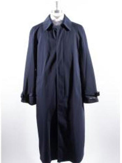 Long Full Length Men's Rain Coat Navy