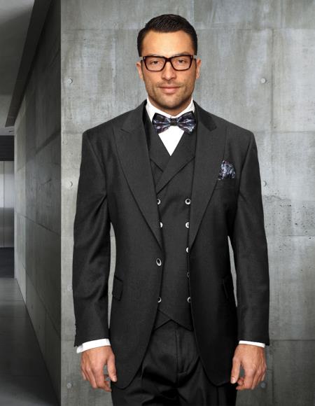 One Button Notch Lapel Wide Leg Suit for Men