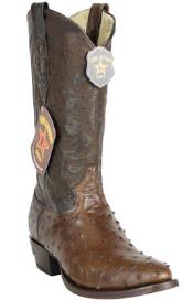 Men's Brown Full Leather Pull Strap Boots