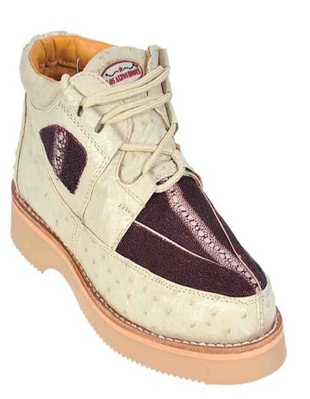 Men's High Quality Ostrich & Stingray Shoes Mens Ostrich Skin Shoes