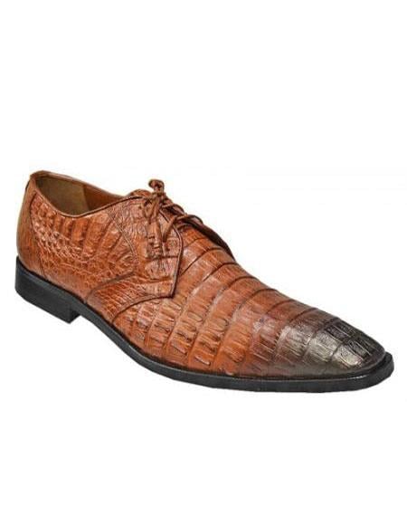 Los Altos Cognac / Black Shaded All Over Genuine Hornback Crocodile ~ World Best Alligator ~ Gator S