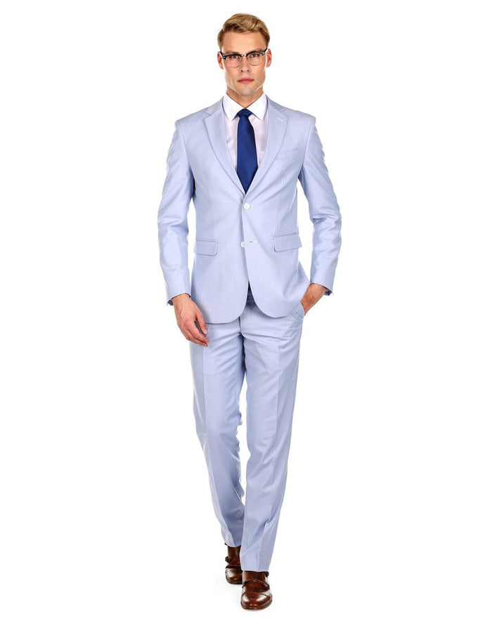 Slim-Fit Light Blue Men's Suit by Mensitaly