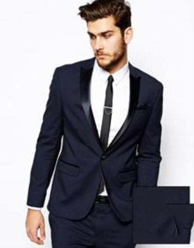 Slim Fit Tuxedo Jacket Navy
