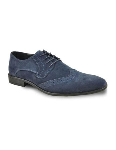 Men's Lace Up Velvet Fabric Tuxedo Blue Suede Shoe For Men Perfect for Wedding