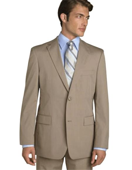 Men's Classic Business Tan ~ Beige~Sand~Mocca 2 Button Business ~ Wedding 2 piece S