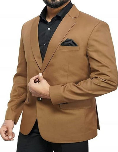 Mens Tan Sport Coat - Summer Beige Blazer
