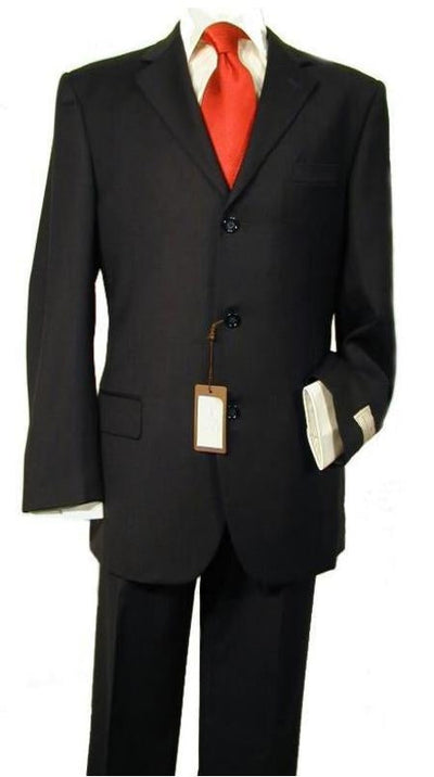 Solid Black Premier Quality Online Sale Clearance Men's Super 140'S Man Business Cheap Priced Business Suits Clearance Sale