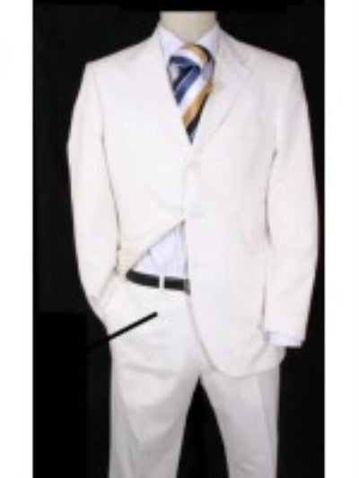 Men's Suits For Men Snow White 3 buttons Suits For Men + Free Tie