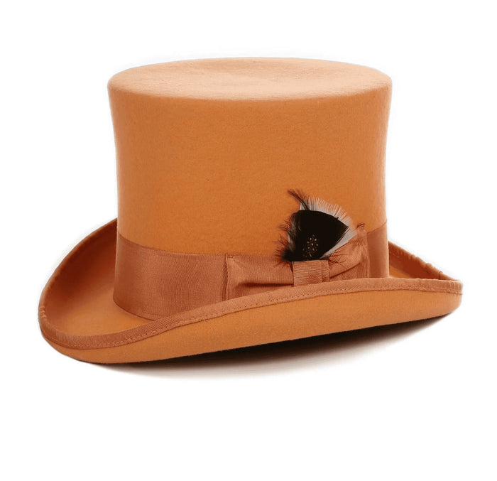 Orange Tophat for Men - Dress Edition