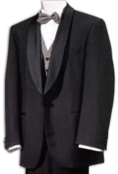 Tux Men's Tuxedo Shawl Collor Super 120's Suit + Shirt + Any Color Bow Tie