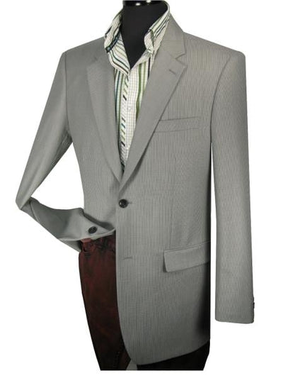 Men's Taylor Fit Blazer - Side Vents Grey Tic Weave