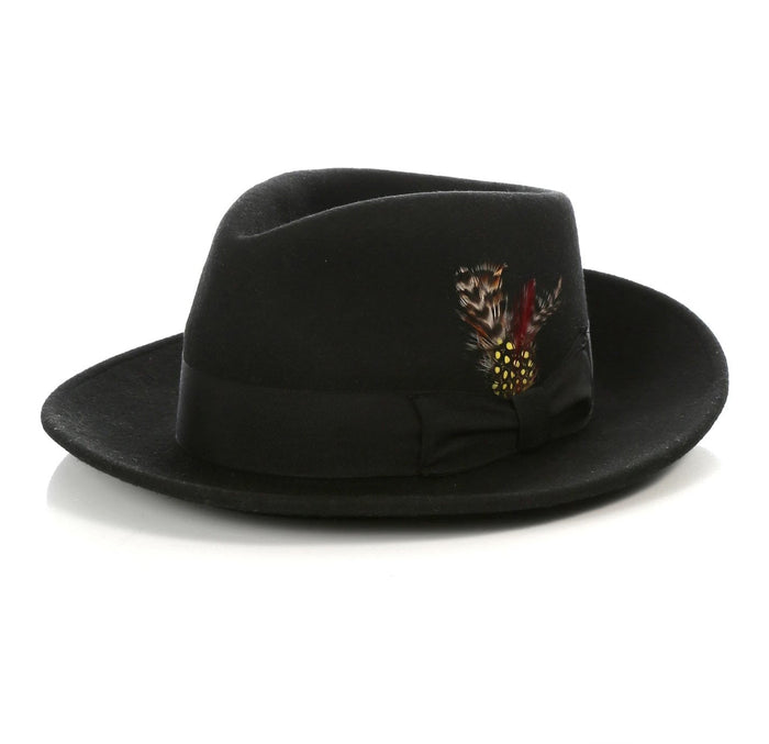 Men’s Black Untouchable Fedora – Classic Dress Hat