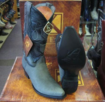Mens Genunie Shark King Exotic Boots Cowboy Style By los altos botas For Sale Snip Toe Western Cowboy Gray Dress Cowboy Boot Cheap Priced For Sale Online